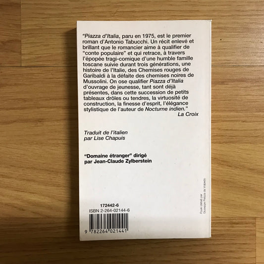 Tabucchi, Antonio - Piazza d’Italia