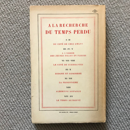 Proust, Marcel - A la recherche du temps perdu VII : Le côté de Guermantes II