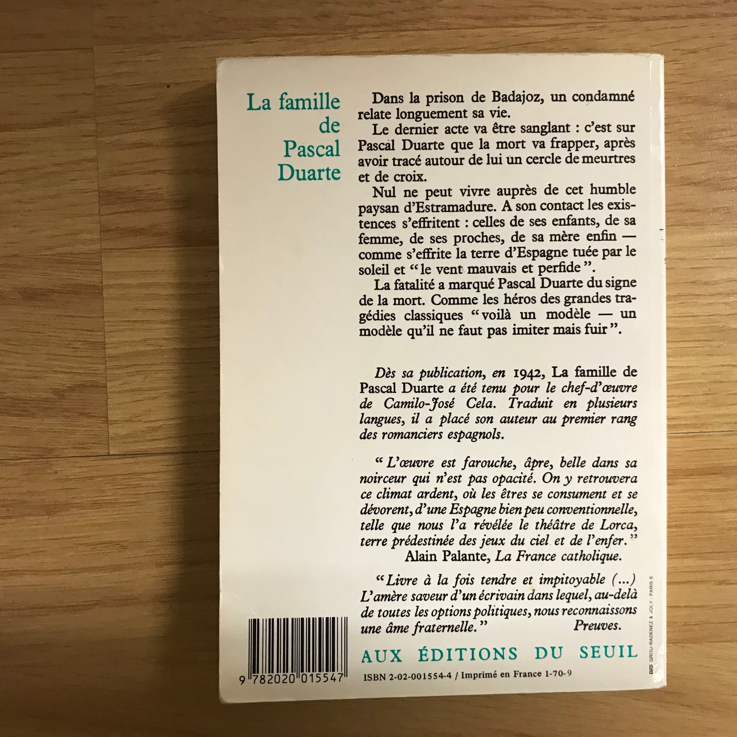 Cela, Camilo-José - La famille de Pascal Duarte