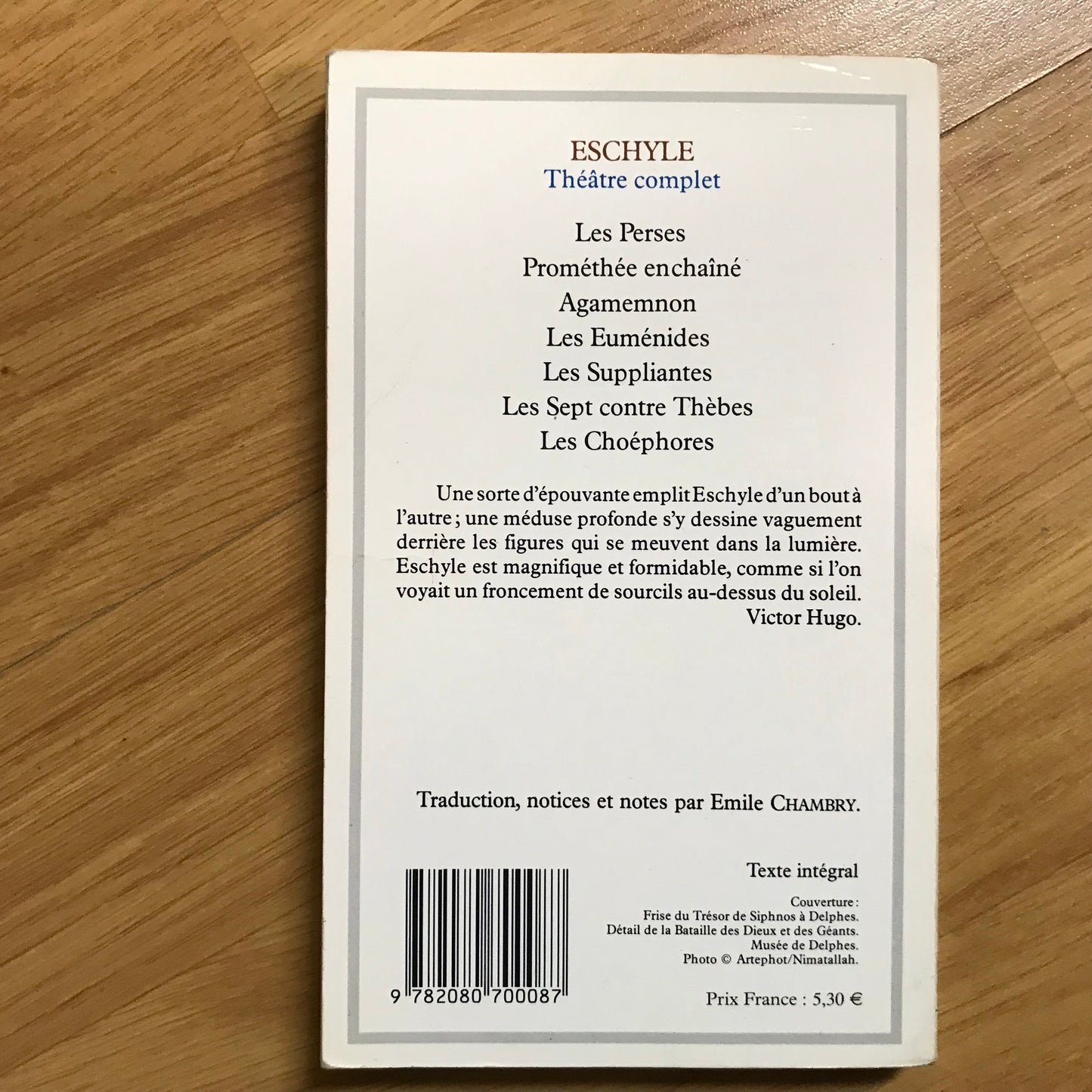 Eschyle - Théâtre complet