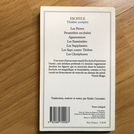 Eschyle - Théâtre complet