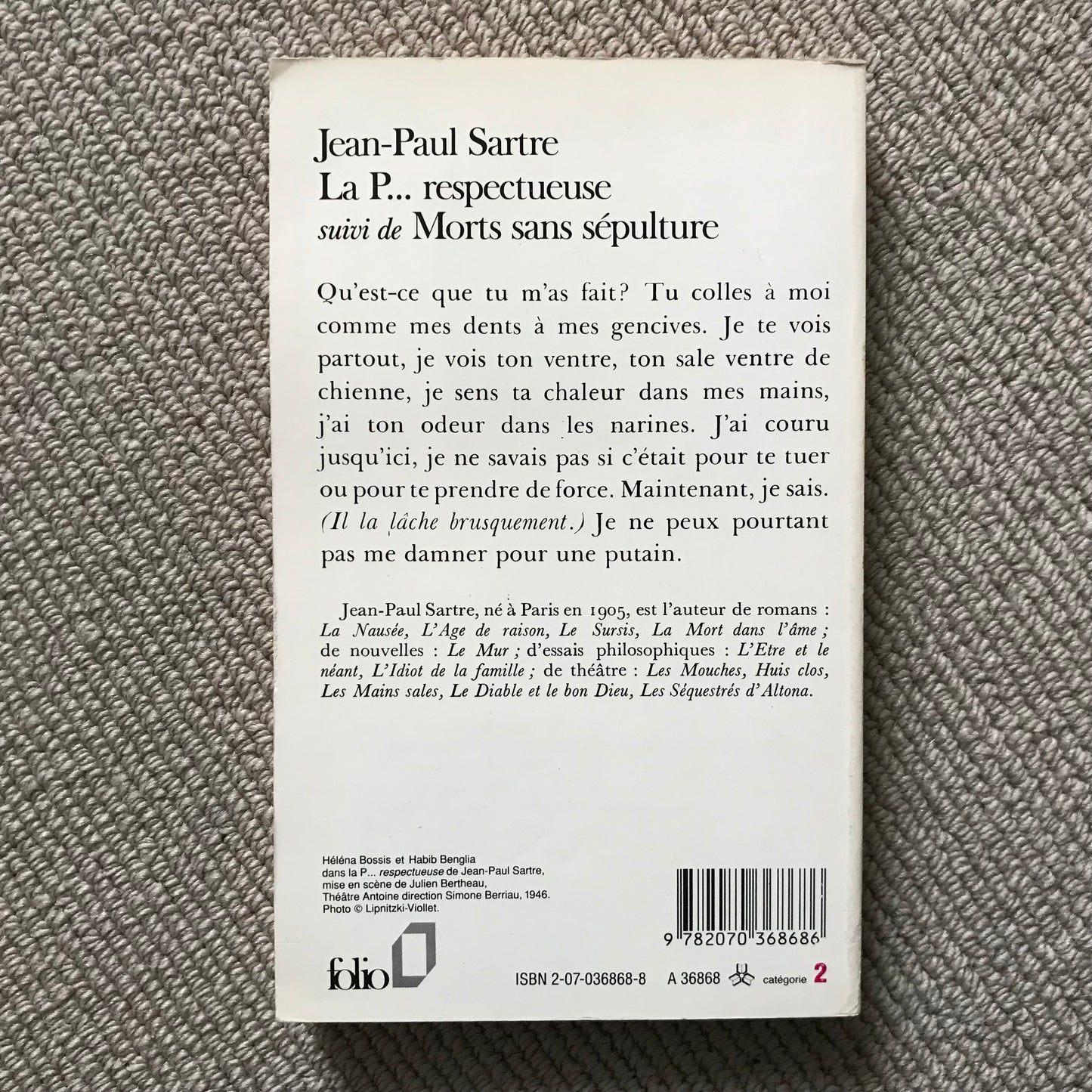 Sartre, Jean-Paul - La P… respectueuse & Morts sans sépulture