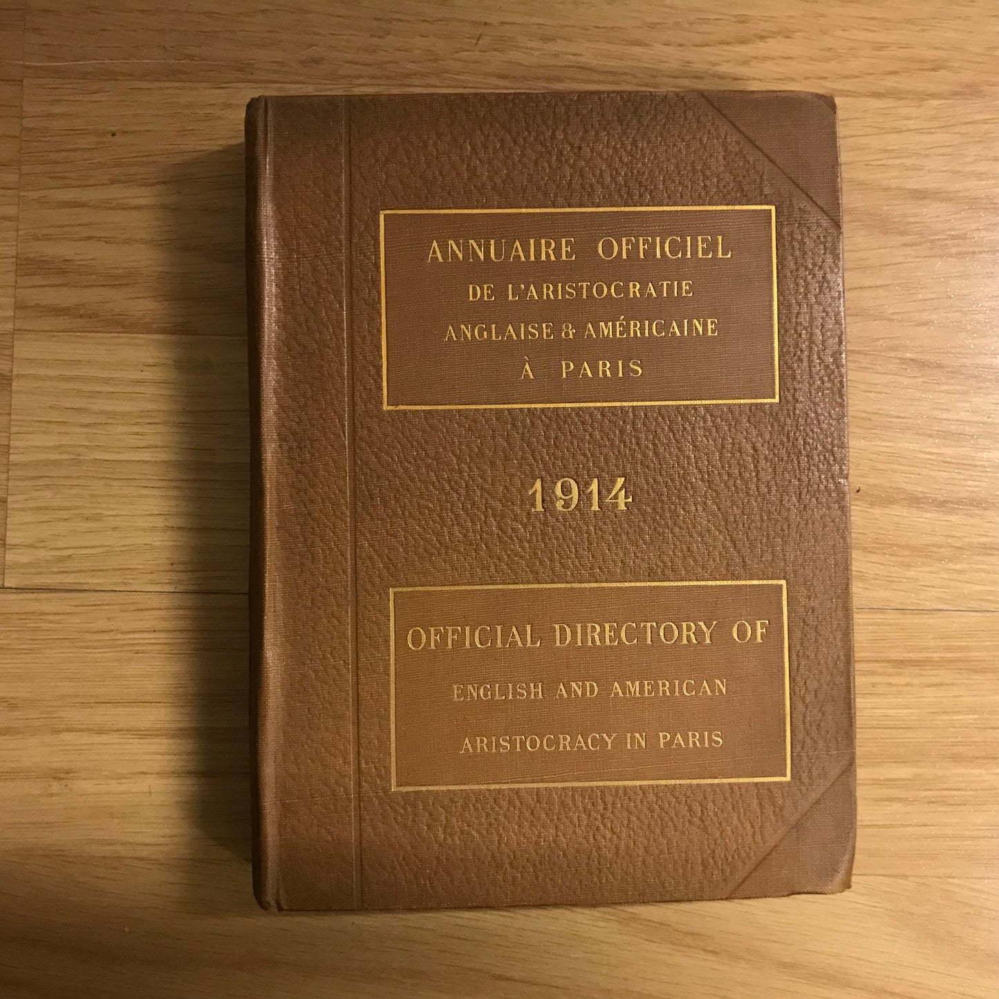 Annuaire officiel de l’aristocratie anglaise et américaine à Paris 1914