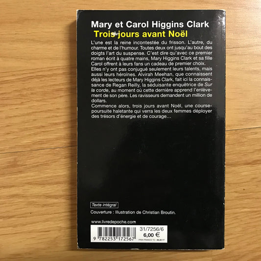 Higgins Clark, Mary et Carol - Trois jours avant Noël