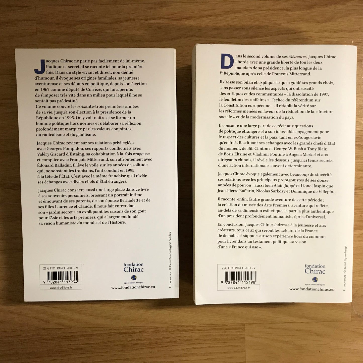 Chirac, Jacques - Mémoires