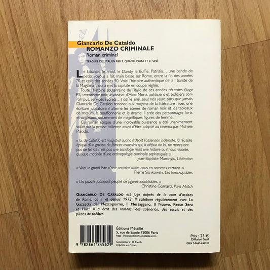 Cataldo de, Giancarlo - Romanzo criminale