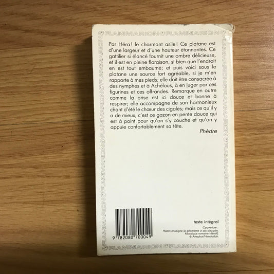 Platon - Le banquet, Phèdre