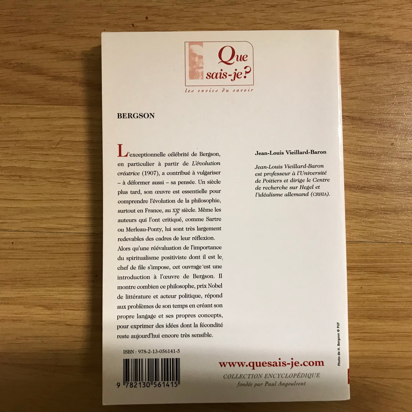 Que sais-je? Bergson - J.L. Vieillard-Baron