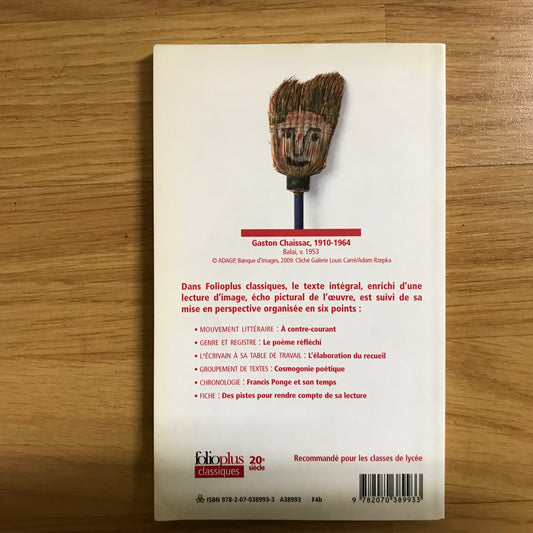 Ponge, Francis - Le parti pris des choses