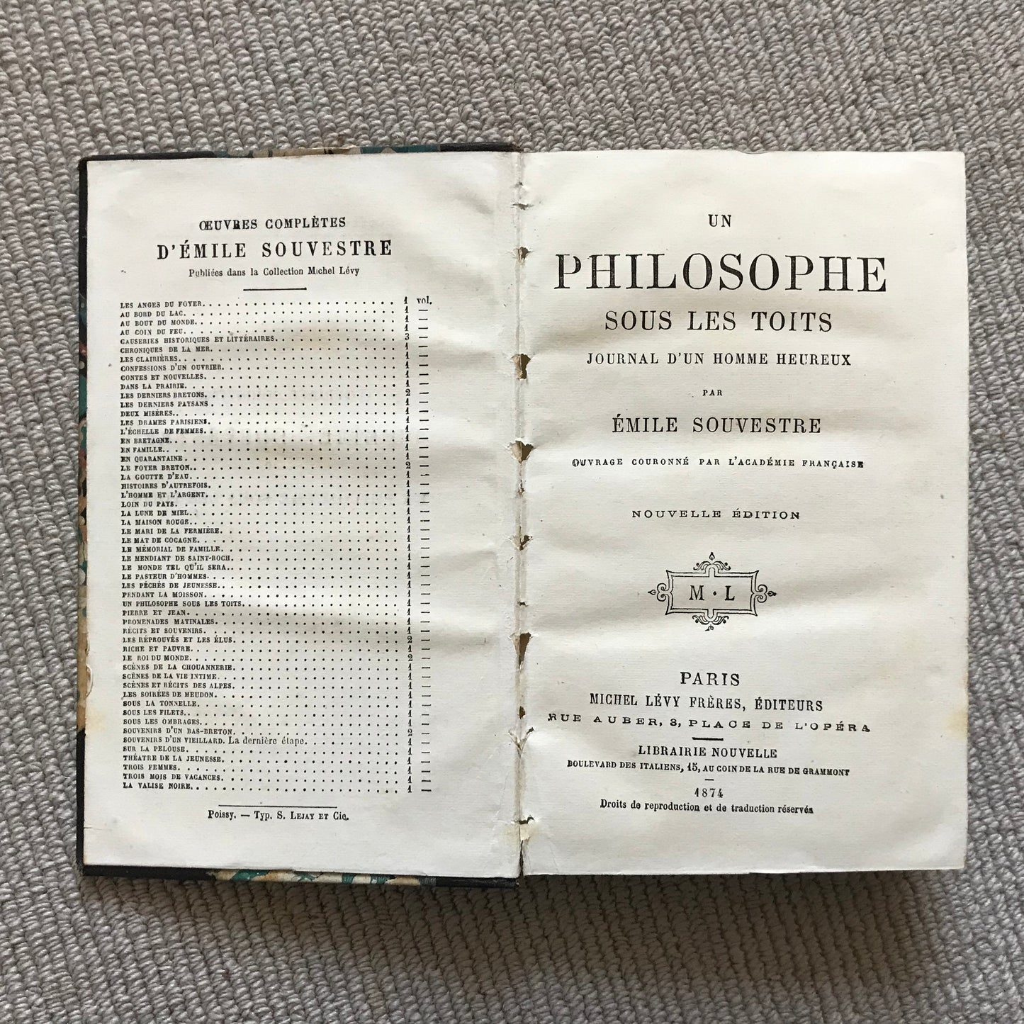 Souvestre, Emile - Un philosophe sous les toits