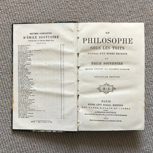Souvestre, Emile - Un philosophe sous les toits