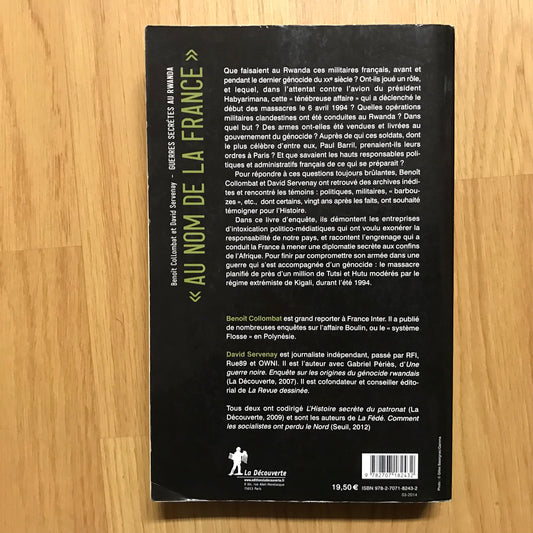 Collombat , Benoit - « Au nom de la France » guerres secrètes au Rwanda