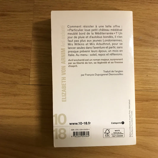 Arnim Von, Elizabeth - Avril enchanté