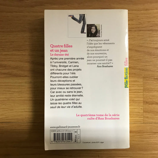 Quatre filles et un jean 4: Le dernier été - Ann Brashares