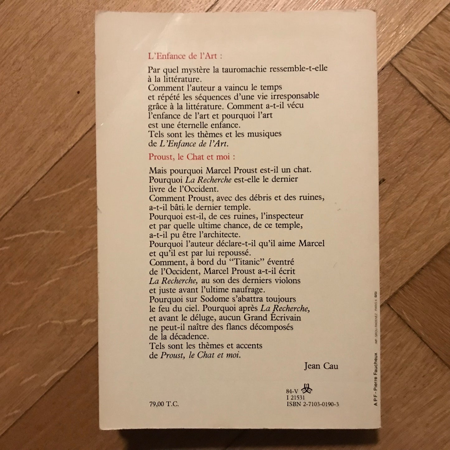 Cau, Jean - Proust, le chat et moi