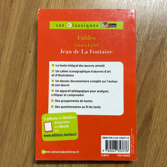 La Fontaine de, Jean - Fables livres 1 Ã 6