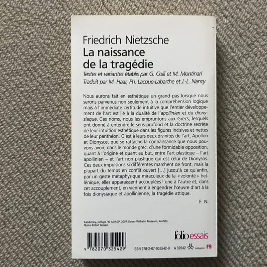 Nietzsche, Friedrich - La naissance de la tragédie
