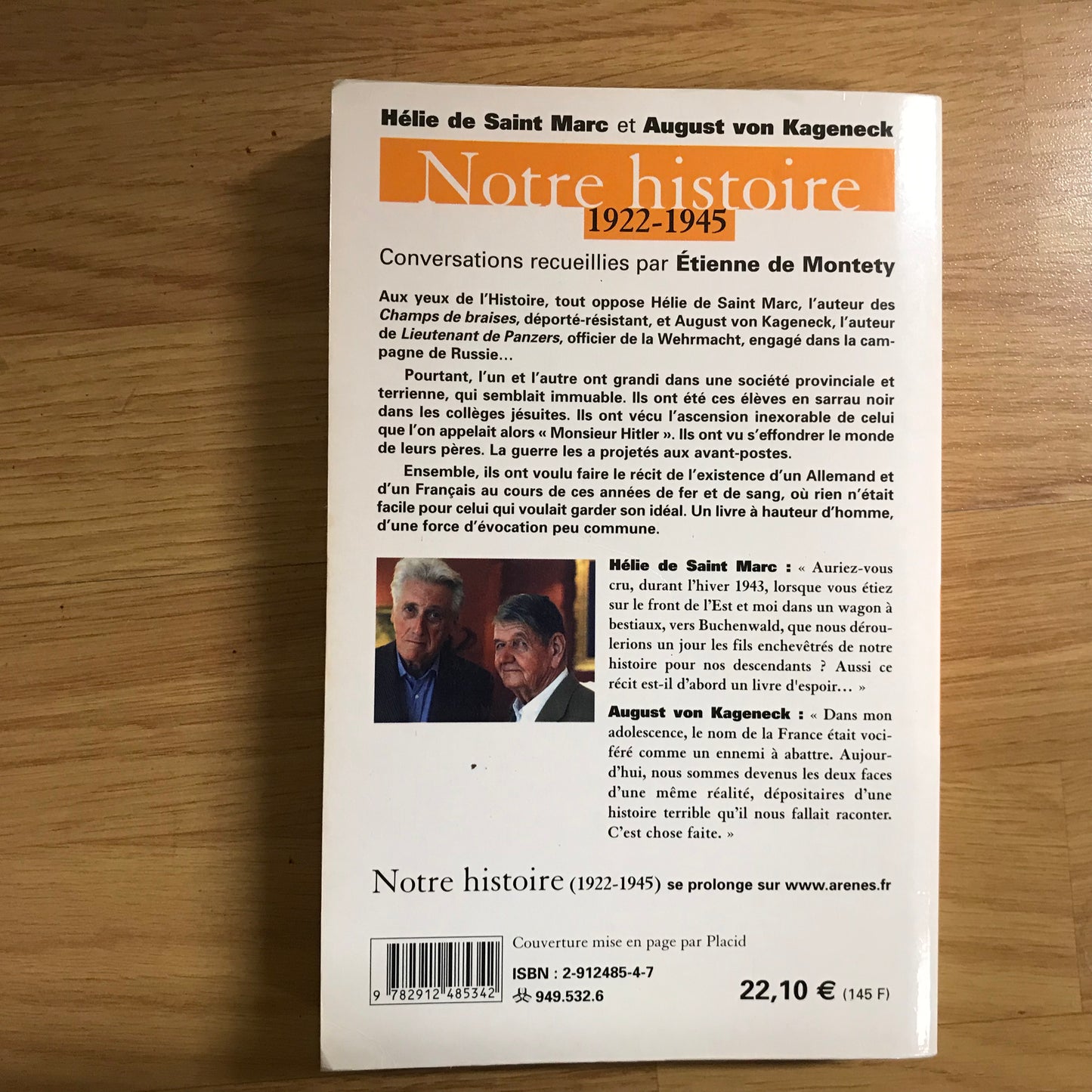 Saint Marc de, Hélie & Von Kageneck, August - Notre histoire 1922-1945