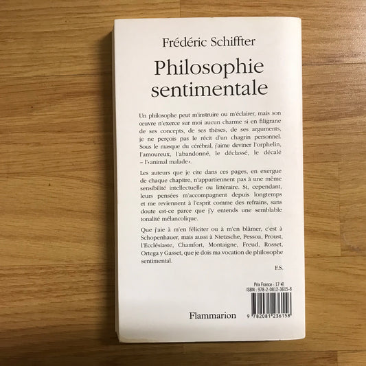 Schiffter, Frédéric - Philosophie sentimentale
