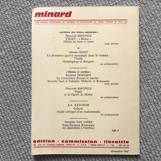 Vigny de, “Moïse” - Fernande Bartfeld