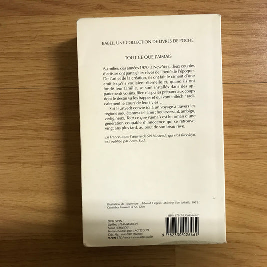 Hustvedt, Siri - Tout ce que j’aimais