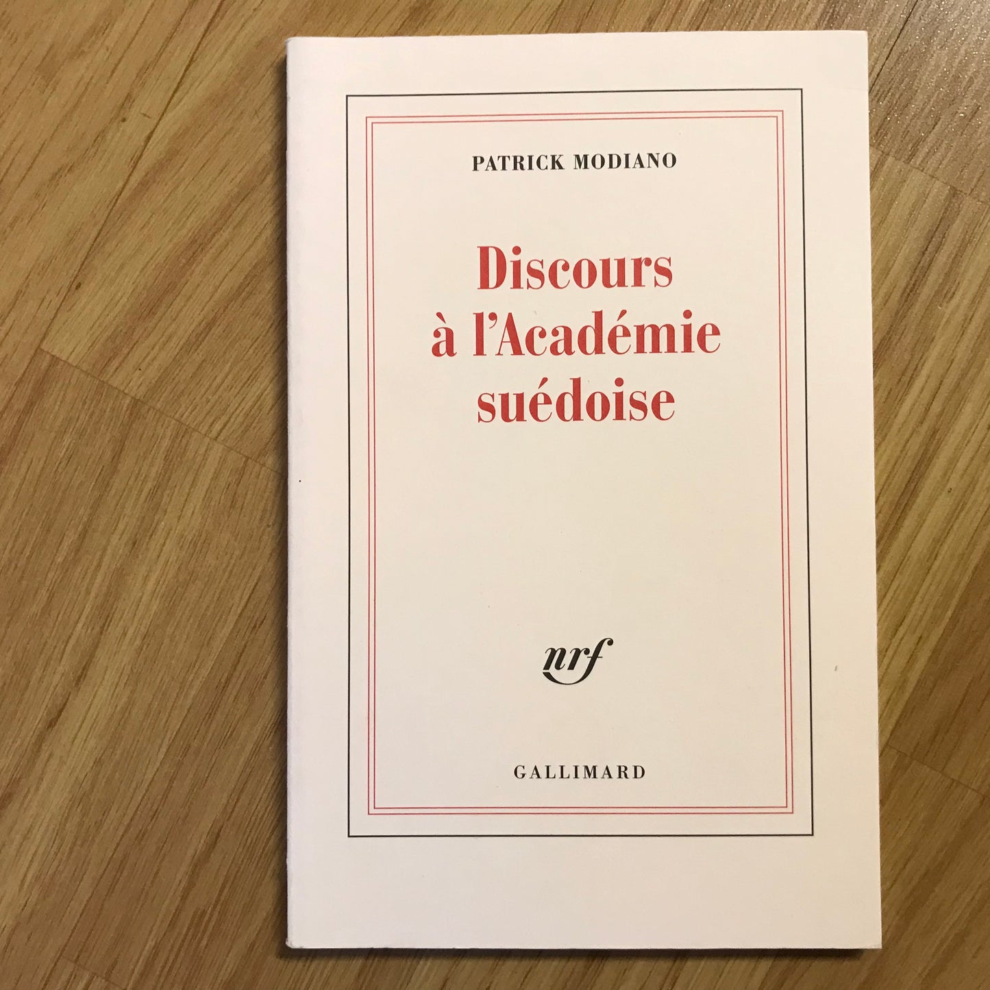 Modiano, Patrick - Discours à l’Académie suédoise