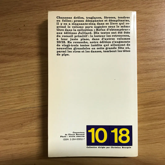 Vian, Boris - Textes et chansons