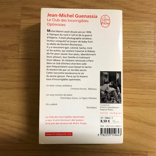 Guenassia, Jean-Michel - Le clubs des incorrigibles optimistes