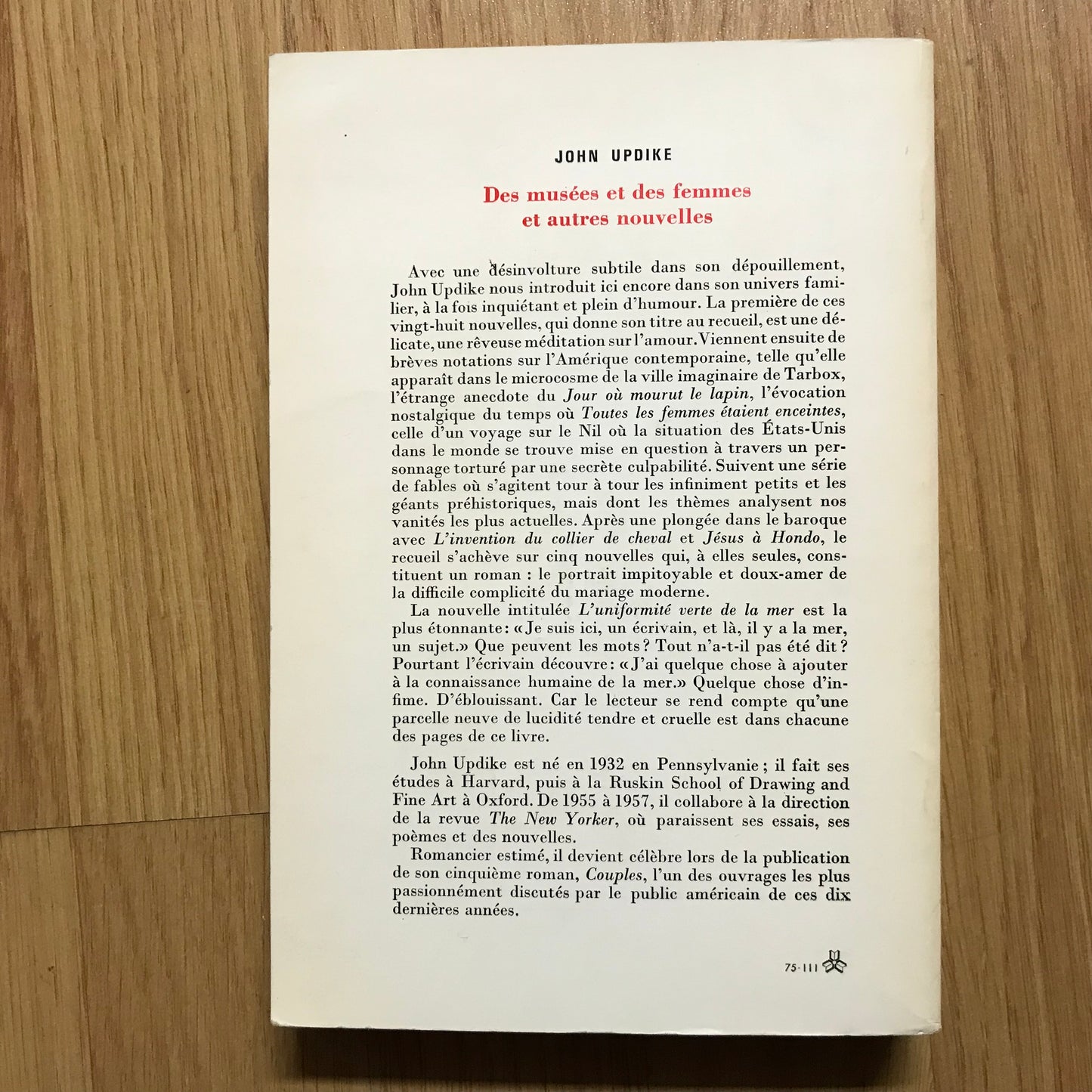 Updike, John - Des musées et des femmes et autres nouvelles