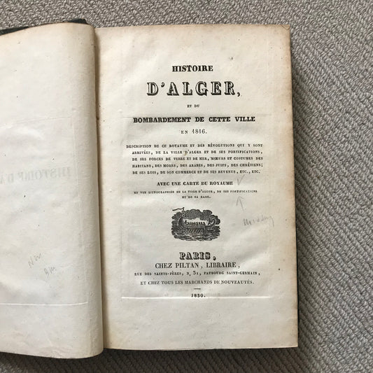 Histoire d’Alger et du bombardement de cette ville en 1816