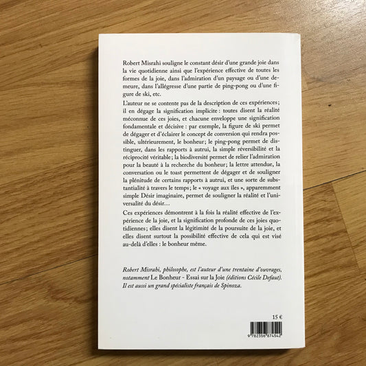 Misrahi, Robert - Intensités, Lumières sur les petits bonheurs de la vie quotidienne et des loisirs