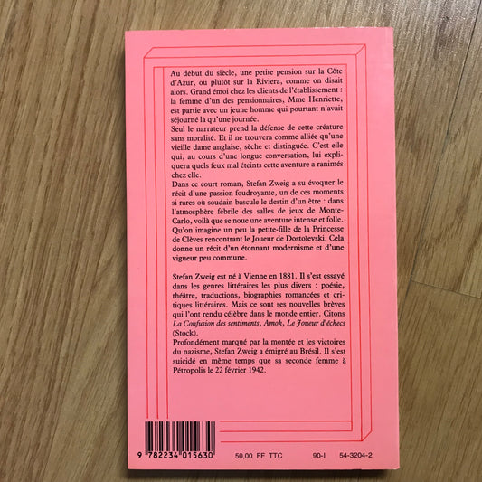 Zweig, Stefan - Vingt-quatre heures de la vie d’une femme