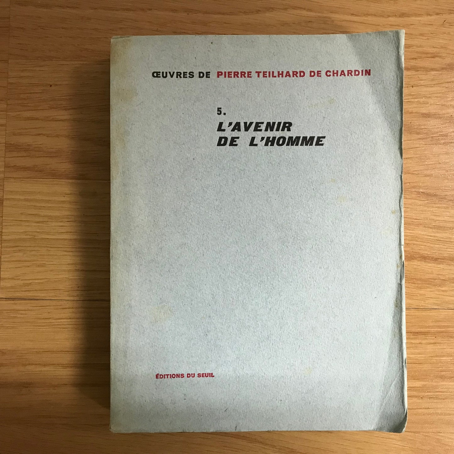 P. Theilard de Chardin, L’avenir de l’homme