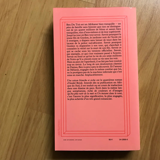 Brink, André - Une saison blanche et sèche