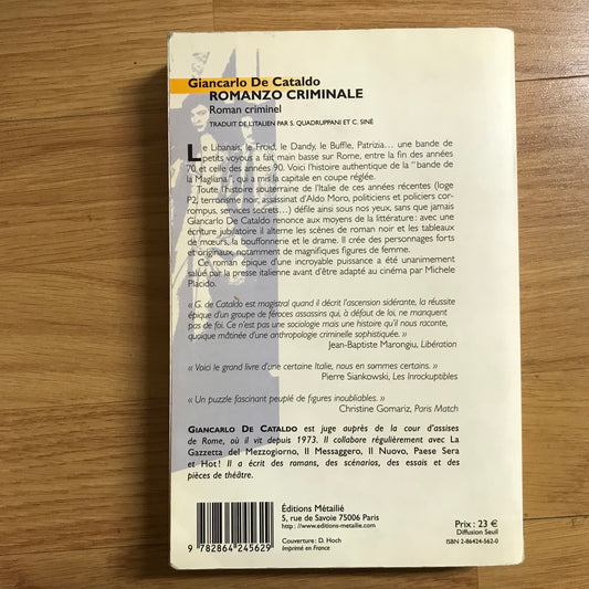 Cataldo De, Giancarlo - Romanzo Criminale