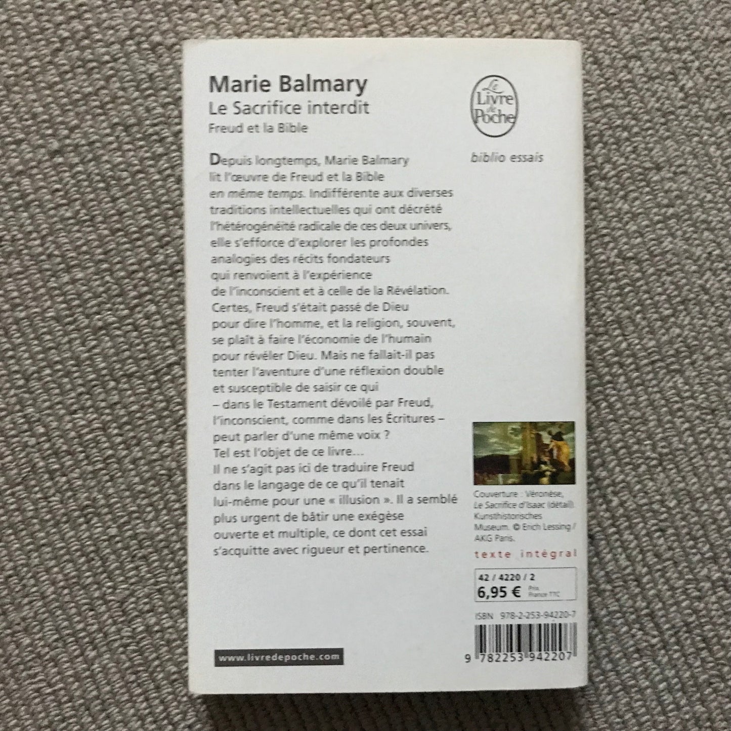 Balmary, Marie - Le sacrifice interdit