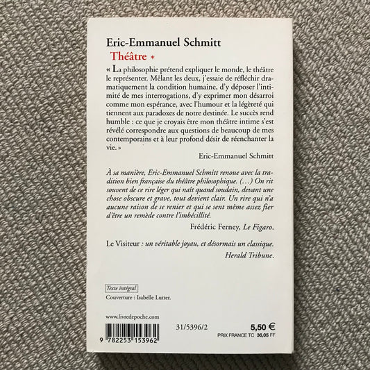 Schmitt, Eric-Emmanuel - Théâtre *