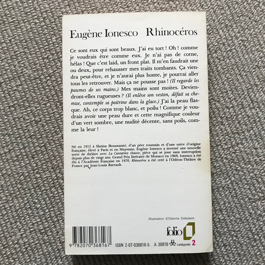 Ionesco, Eugène - Rhinocéros