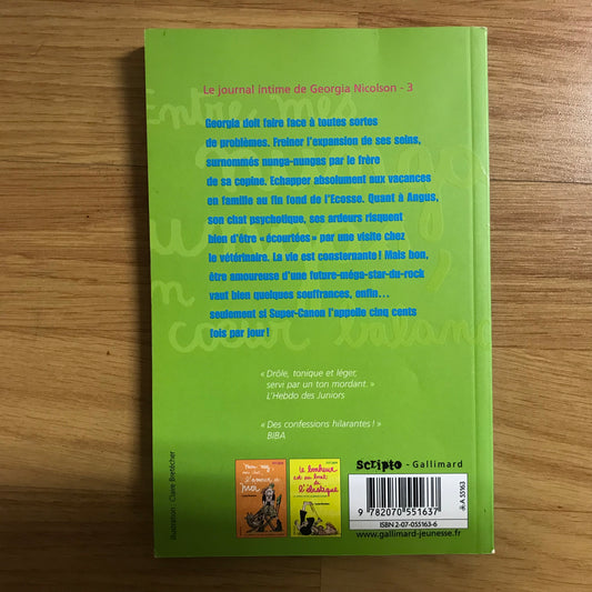 Le journal intime de Georgia Nicolson T03, Entre mes nunga-nungas mon coeur balance - Louise Rennison