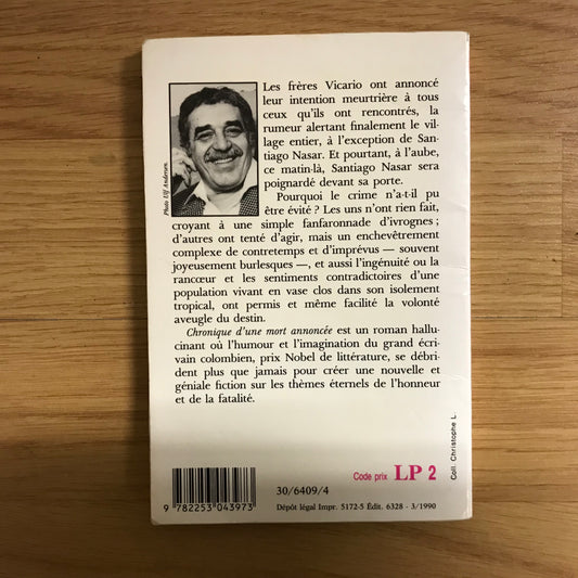 Garcia Marquez, Gabriel - Chronique d’une mort annoncée