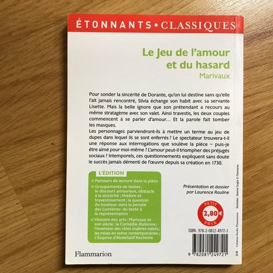 Marivaux - Le jeu de l’amour et du hasard