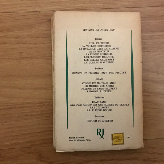 Roy, Jules - La guerre d’Algérie