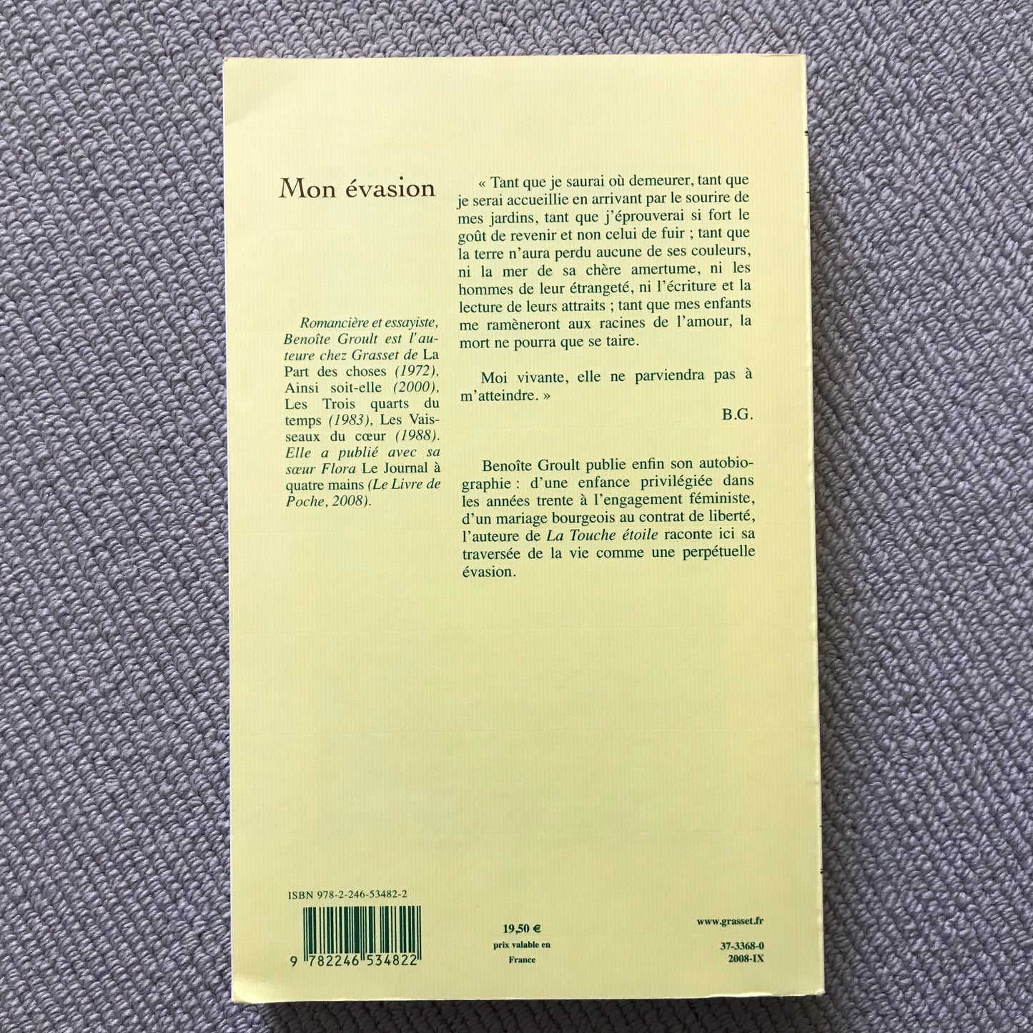 Benoîte Groult - Mon évasion
