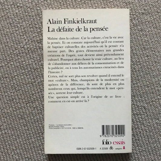 Finkielkraut, Alain - La défaite de la pensée
