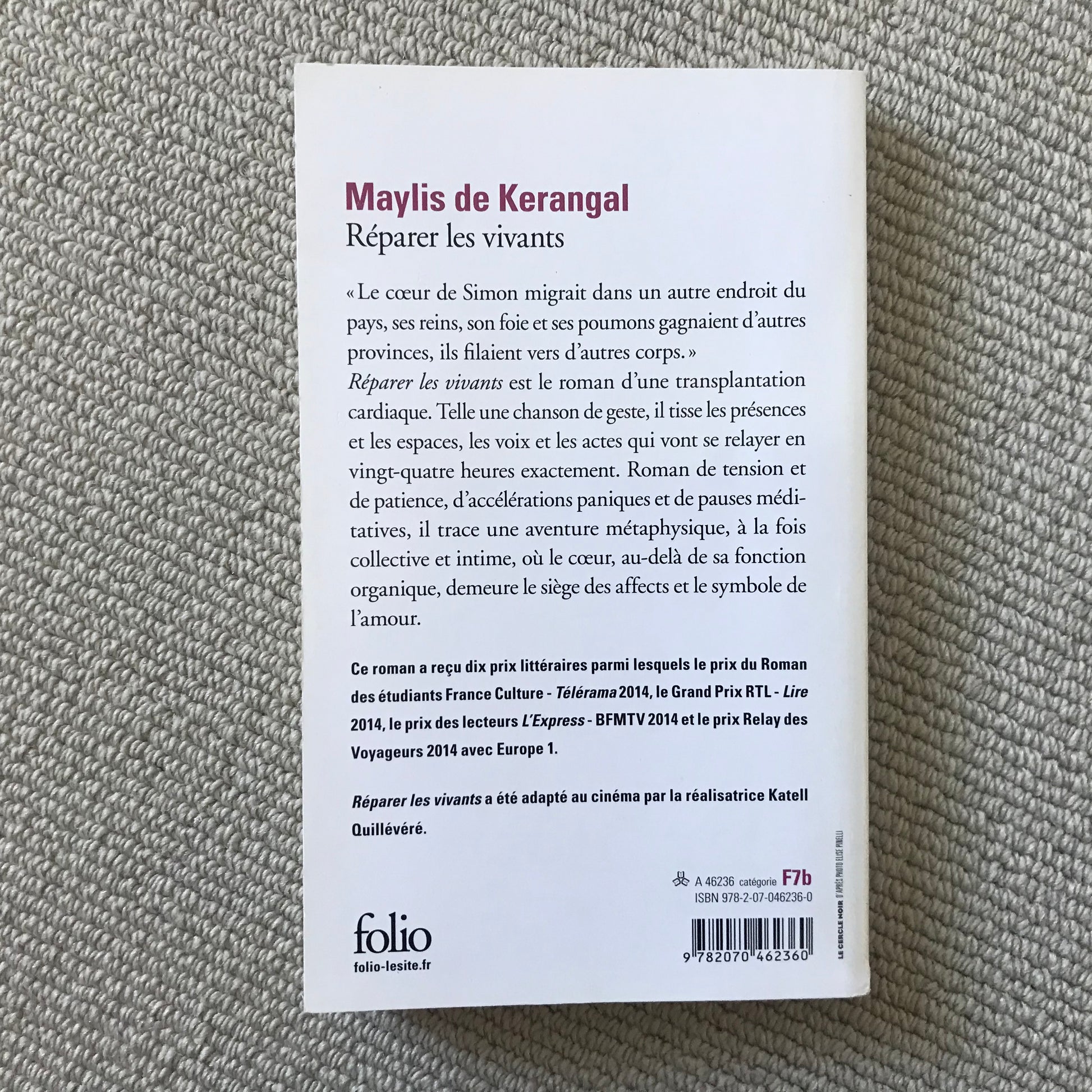 RÉPARER LES VIVANTS – Maylis de Kerangal – Roman