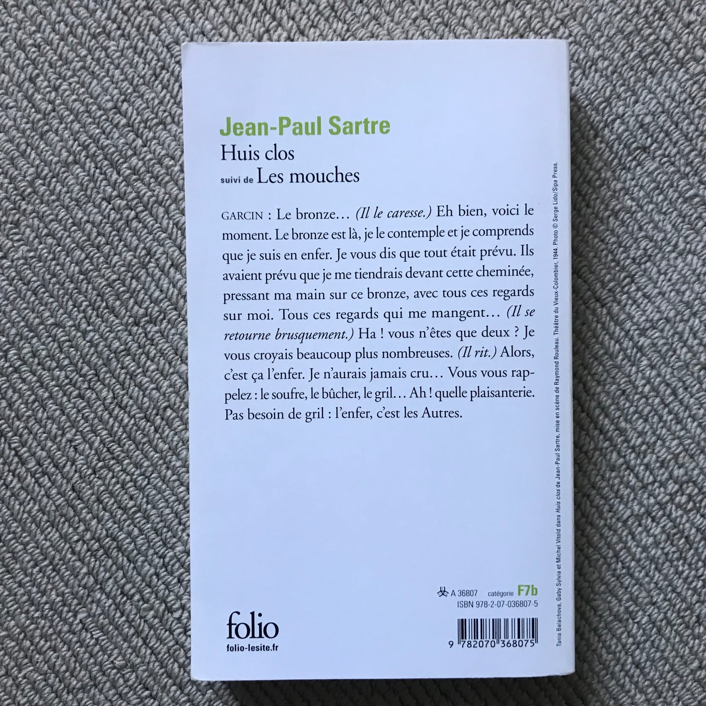 Sartre, Jean-Paul - Huis clos suivi de Les mouches