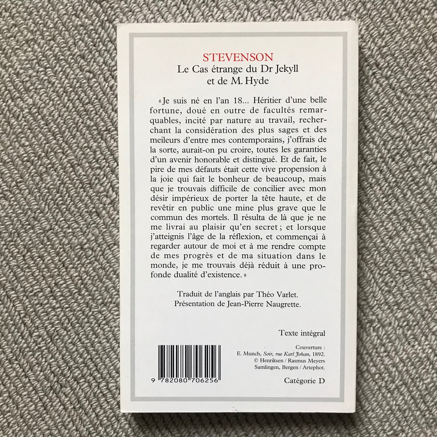 Stevenson, R. L. - Le cas étrange du Dr Jekyll et de M. Hyde