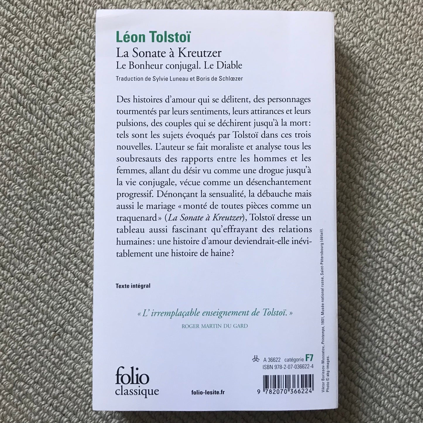 Tolstoï, Léon - La Sonate à Kreutzer, Le bonheur conjugal, Le Diable