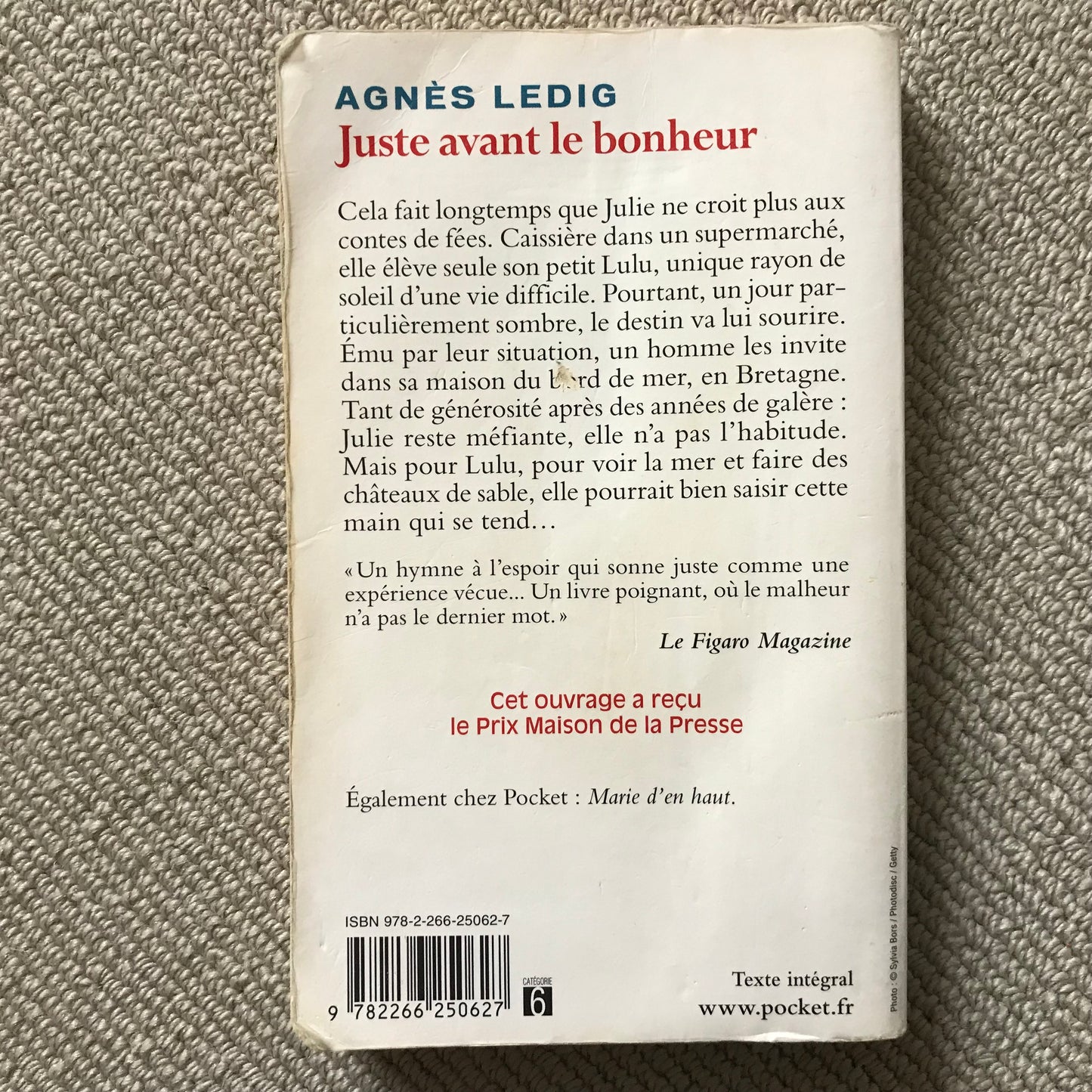 Ledig, Agnès - Juste avant le bonheur