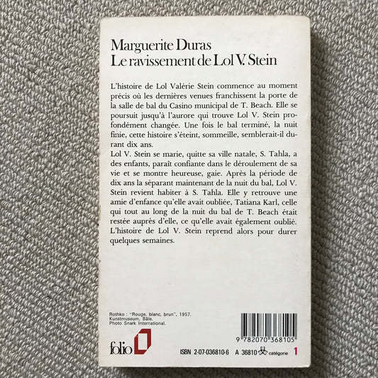 Duras, Marguerite - Le ravissement de Lol V. Stein